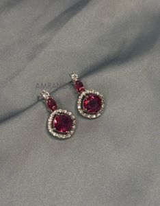 Ruby American Diamond Jewellery Set