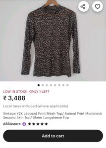 Leopard Print Sheer Top