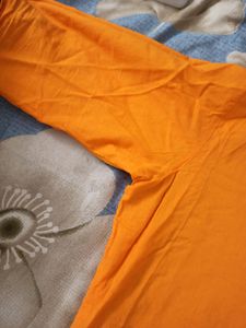 Yellow Short Kurta Kurti Unisex Small To Medium