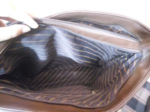 Suvarna brown vegan leather tote bag