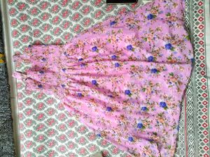 Pink Colour Dress With Shrug