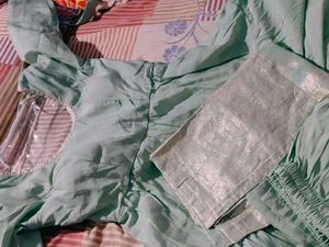 Elegant Green Anarkali Kurta Set