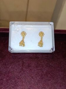 Gold Jhumka Earrings
