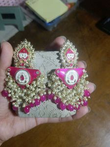 Pink Heavy Earring