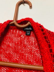 Red Long Shrug