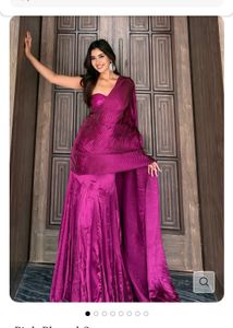 Elegant Magenta Saree Set