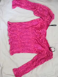 Pink Patterned Long Sleeve Top