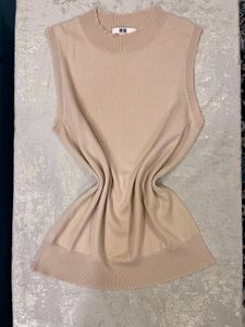 Beige Knit Vest