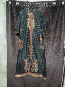 W Foli Print Black Kurti