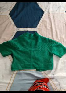 Cute Green Cardigan &amp; Top Set