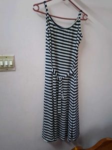 Striped Midi Slip Dress