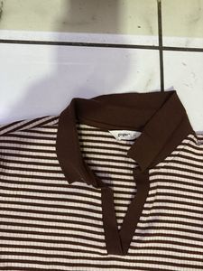 Striped Top &amp; White Pants
