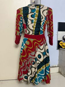 Dior Fashion Abstract Print Dress