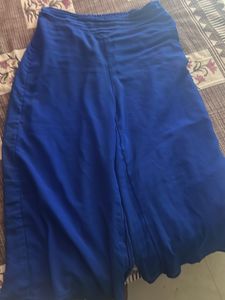 Women Blue Georgette plazzo