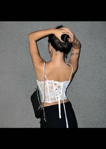 White Lace Corset Top