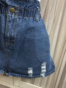 Denim Ripped Shorts
