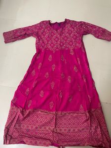 Pink Printed Kurta