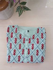 Pastel Embroidered Kurti