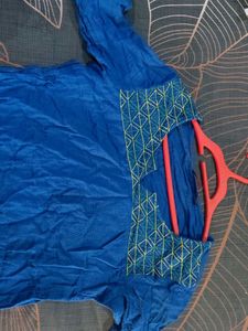 Blue Embroidered Kurta