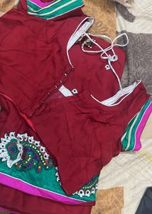 Elegant Maroon Saree