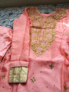 Dress With Shalwal Dupatta  (Full Sleeve, Lining,)
