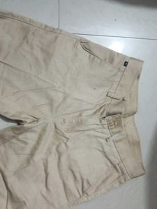 Beige Casual Pants