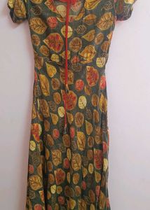 XL Leaf Print Dress