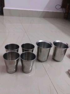 Steel Water Glasses,Small,&Big