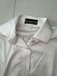 White cotton formal shirt