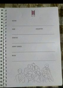 BTS Diary A5 Notebook Unruled 160 Pages