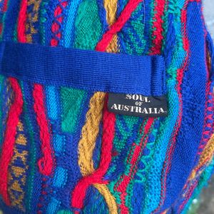 Vintage 90s COOGI Australia 3D Knit Wool Cardigan