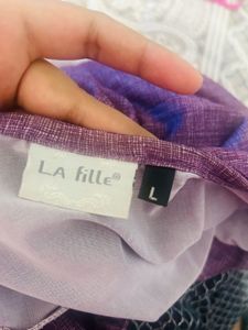 Elegant Purple Tunic Top – Size L – Gently Used