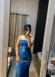 Teal Pretty Tubeless Gown ❤️🌸🦋