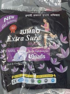 Jumbo Extra Sure Maxi Pads - 4 Count