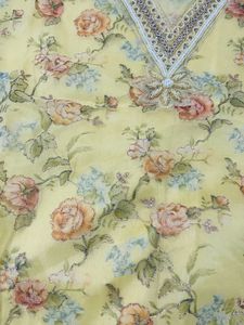 Floral Embroidered Organza Suit With Organz