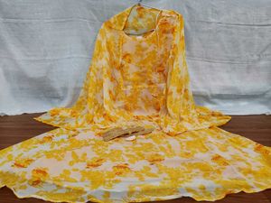 Printed Gown With Dupatta