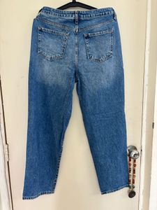 FOREVER 21 RIBBED DETAILED HIGH WAIST JEANS