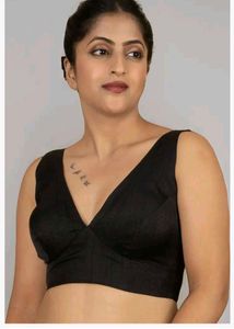 Women&#39;s Dupion Raw Silk Sleeveless V Neck Blouse