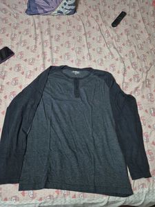 Men's Fila Long Sleeve Henley - Gray