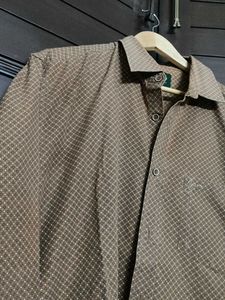 Colorplus Men Brown Printed Cotton Shirt