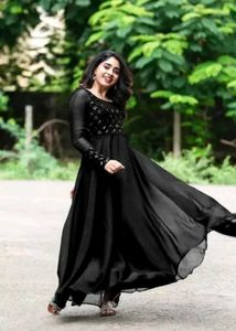 Elegant Black Anarkali Dress