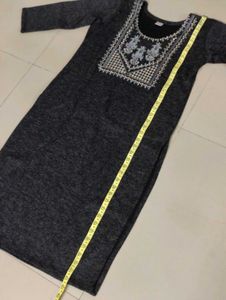 Embroidered Knit woolen kurti