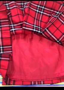 Love Tiffins Red Plaid Mini Skirt