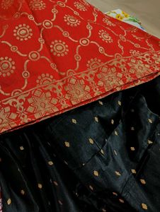 Elegant Black Polka Dot Kurta