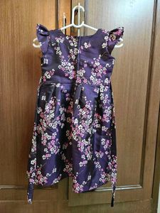 Wine Colored Party Frock (8 Yrs)