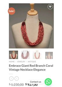 Vintage 100% Coral Layered Necklace