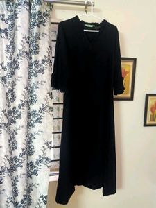 IDALIA Elegant Black A- Line Kurta Set