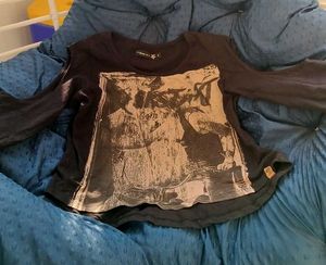 Graphic Print Long Sleeve Top