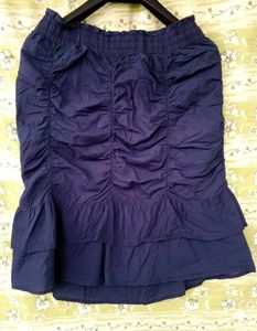 🆕New Navy Blue Ruffle Mini Skirt