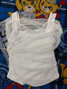White Sleeveless Top